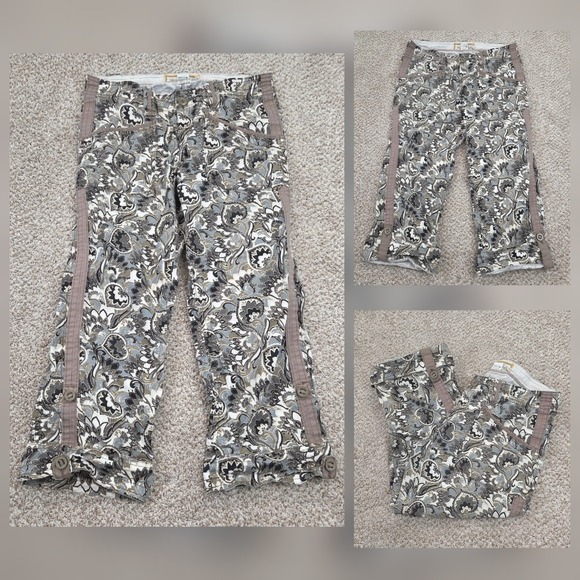 Adventura Pants - Adventura Paisley‎ Roll Up Capris Pants Green Summer Nature Boho Women's Size 6